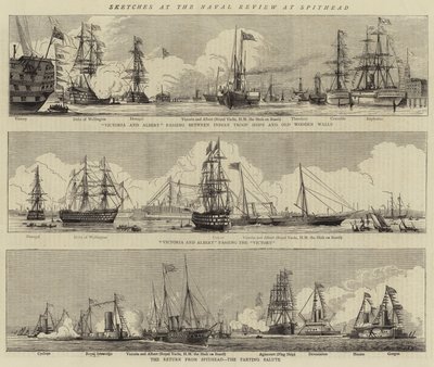 スピットヘッドの海軍レビューでのスケッチ 作： William Edward Atkins